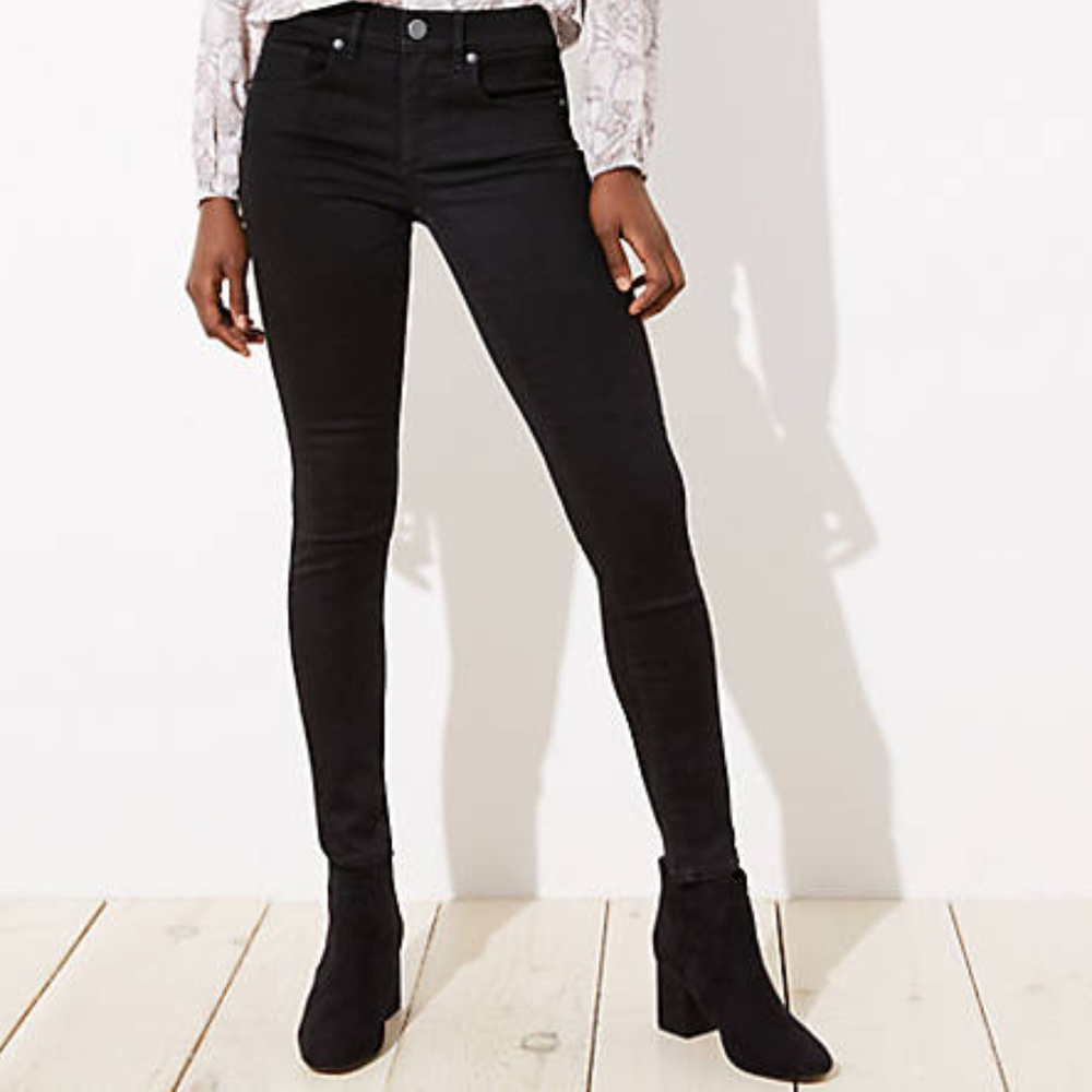 LOFT Modern Skinny Black Jeans